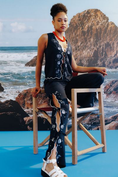 Pantalon broderie
