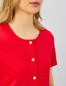 T-shirt boutonn&eacute;