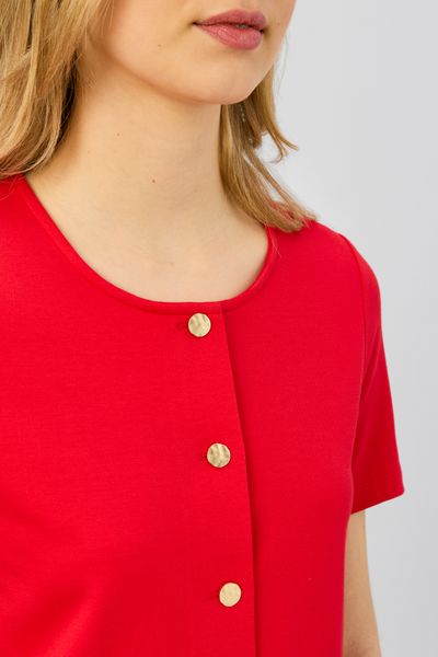 T-shirt boutonn&eacute;