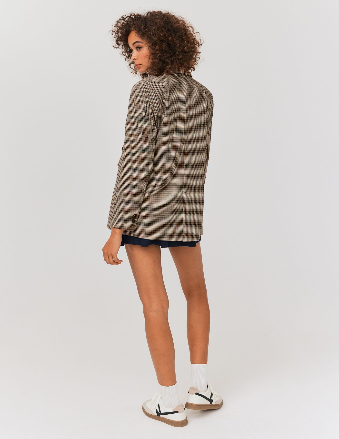 Veste blazer carreaux polyester recyclé