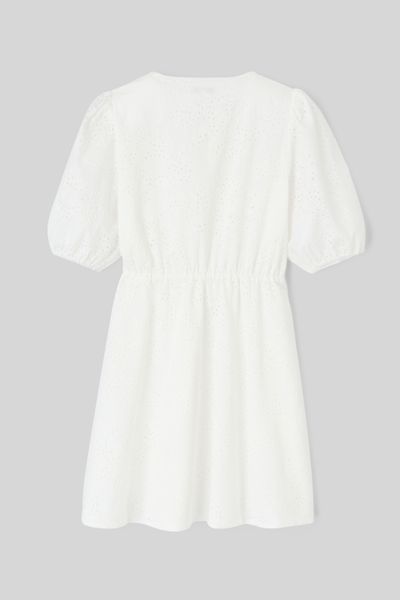 Robe courte en broderie anglaise