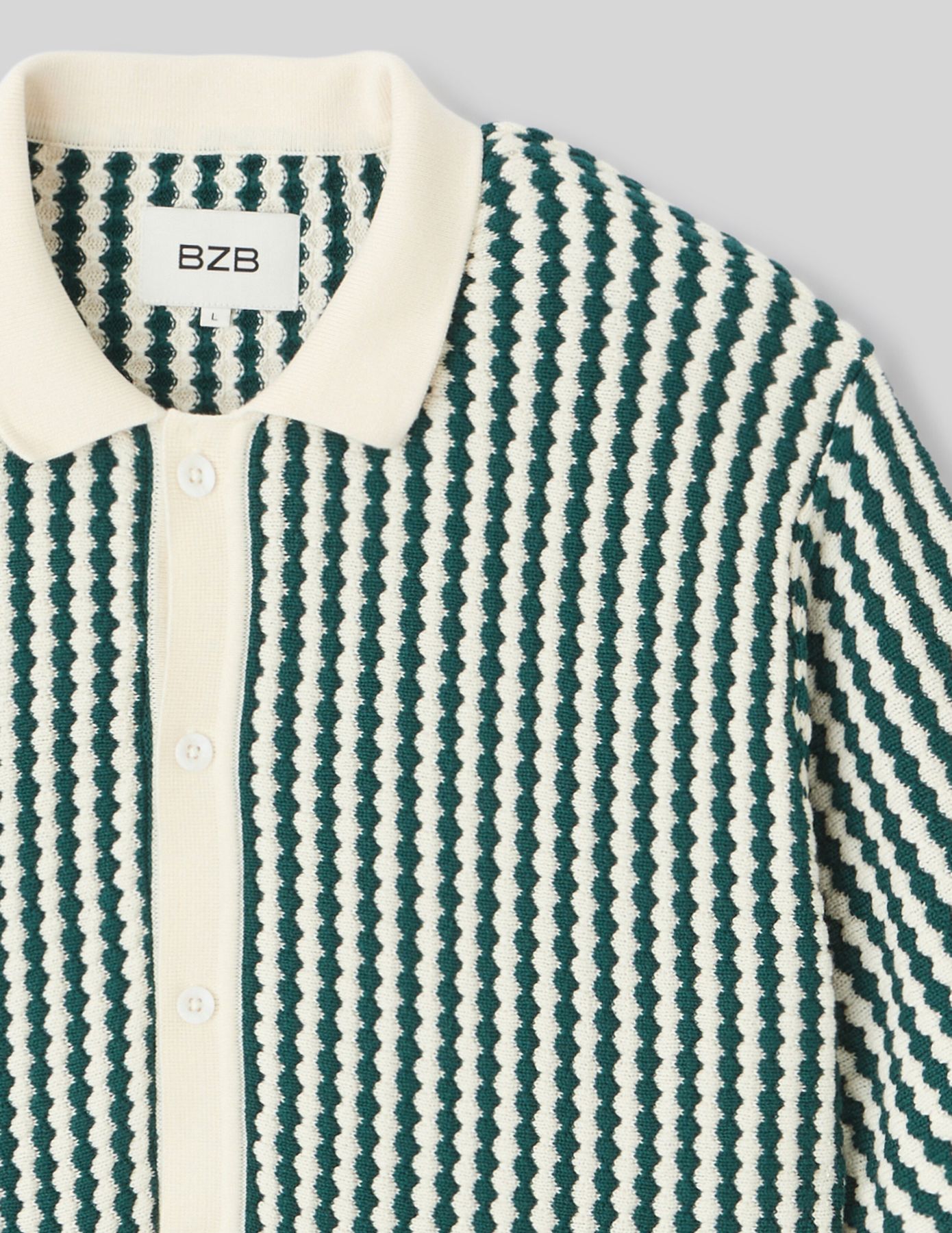 Chemise manches courtes rayée tricot