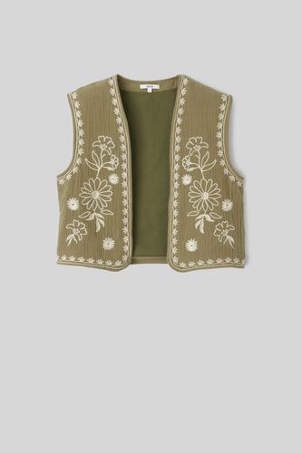 Veste sans manches brodée