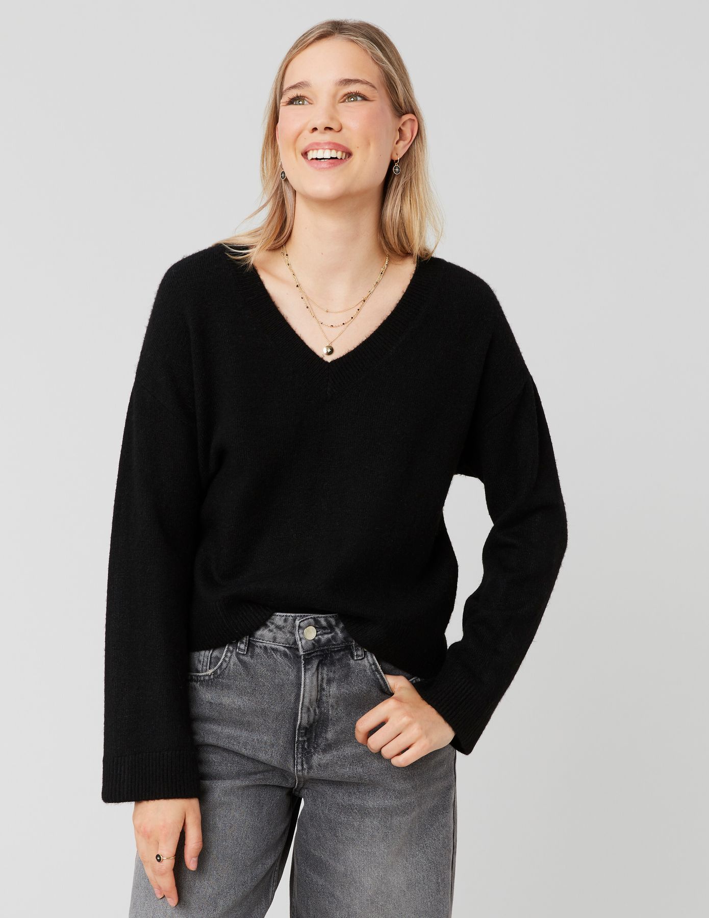 Pull col V uni