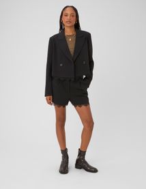 Veste tailleur courte dentelle
