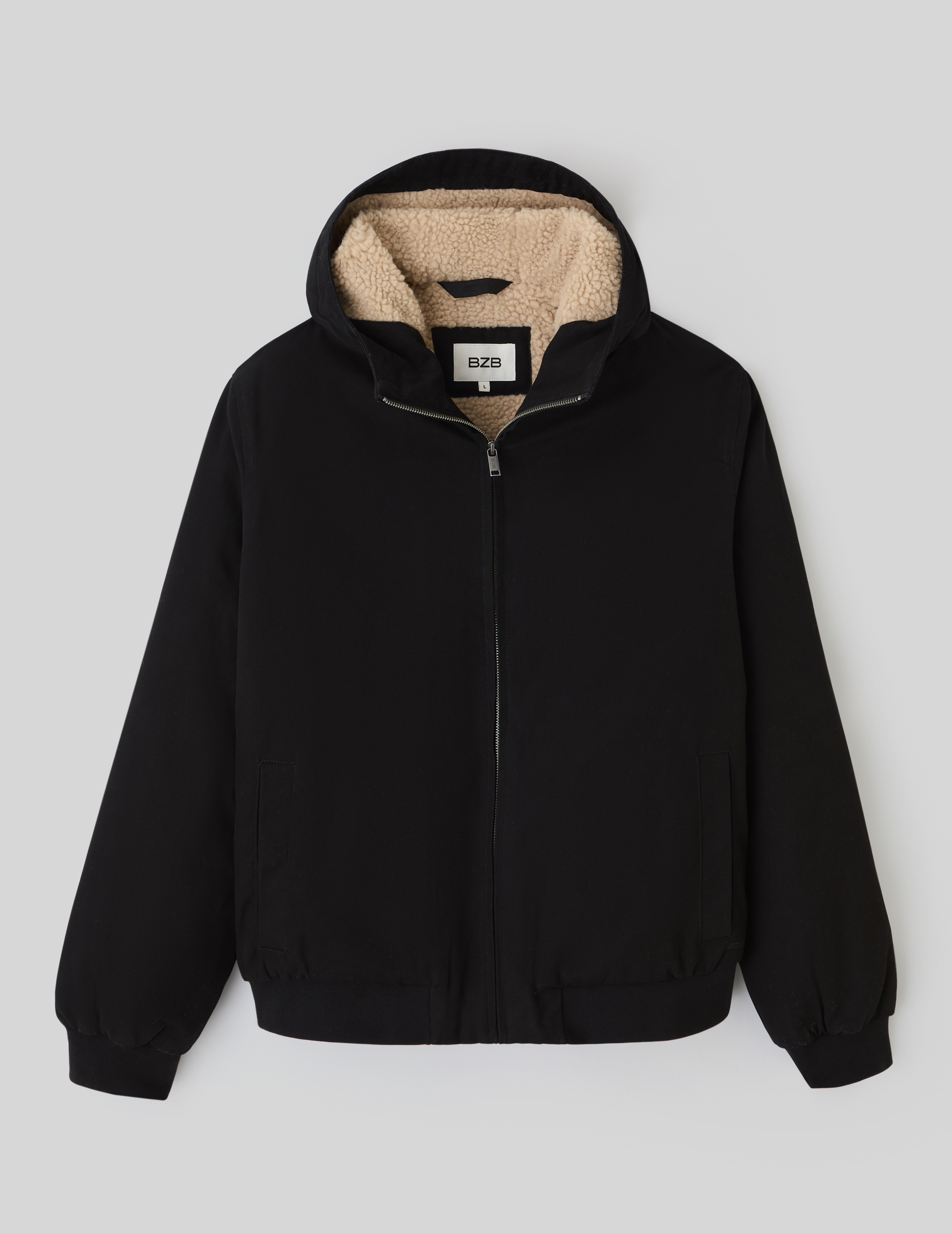baab Blouson à capuche en canvas Noir | BZB