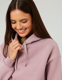 Sweat col capuche uni