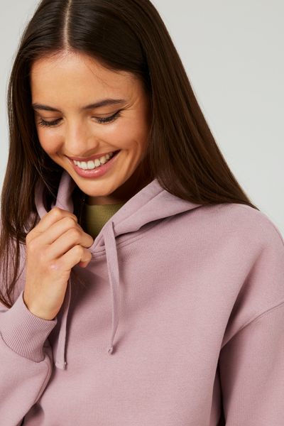 Sweat col capuche uni