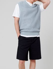 Pull uni sans manches