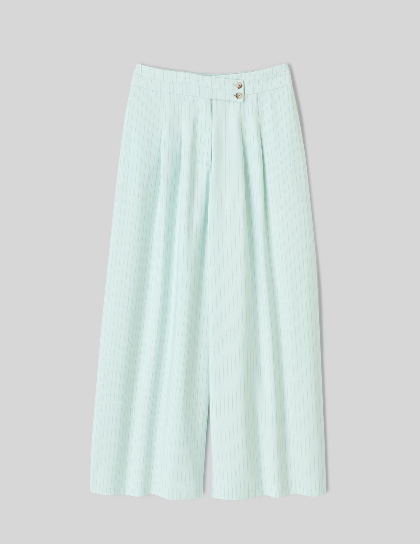 Pantalon fluide ceinture asym&eacute;trique