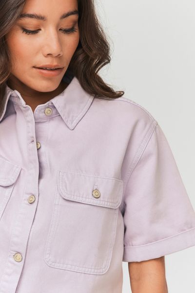 Veste en jean manches courtes