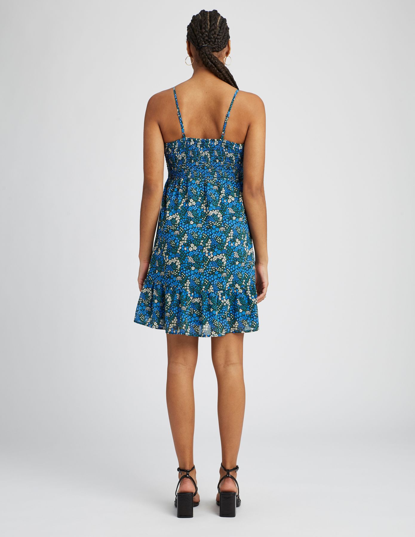 Robe courte imprimée polyester recyclé