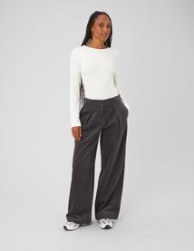 Pantalon large en velours