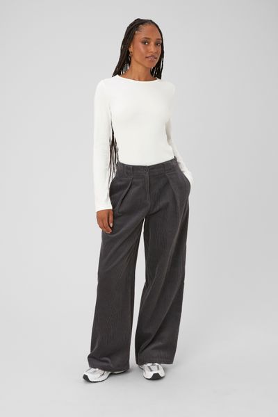 Pantalon large en velours