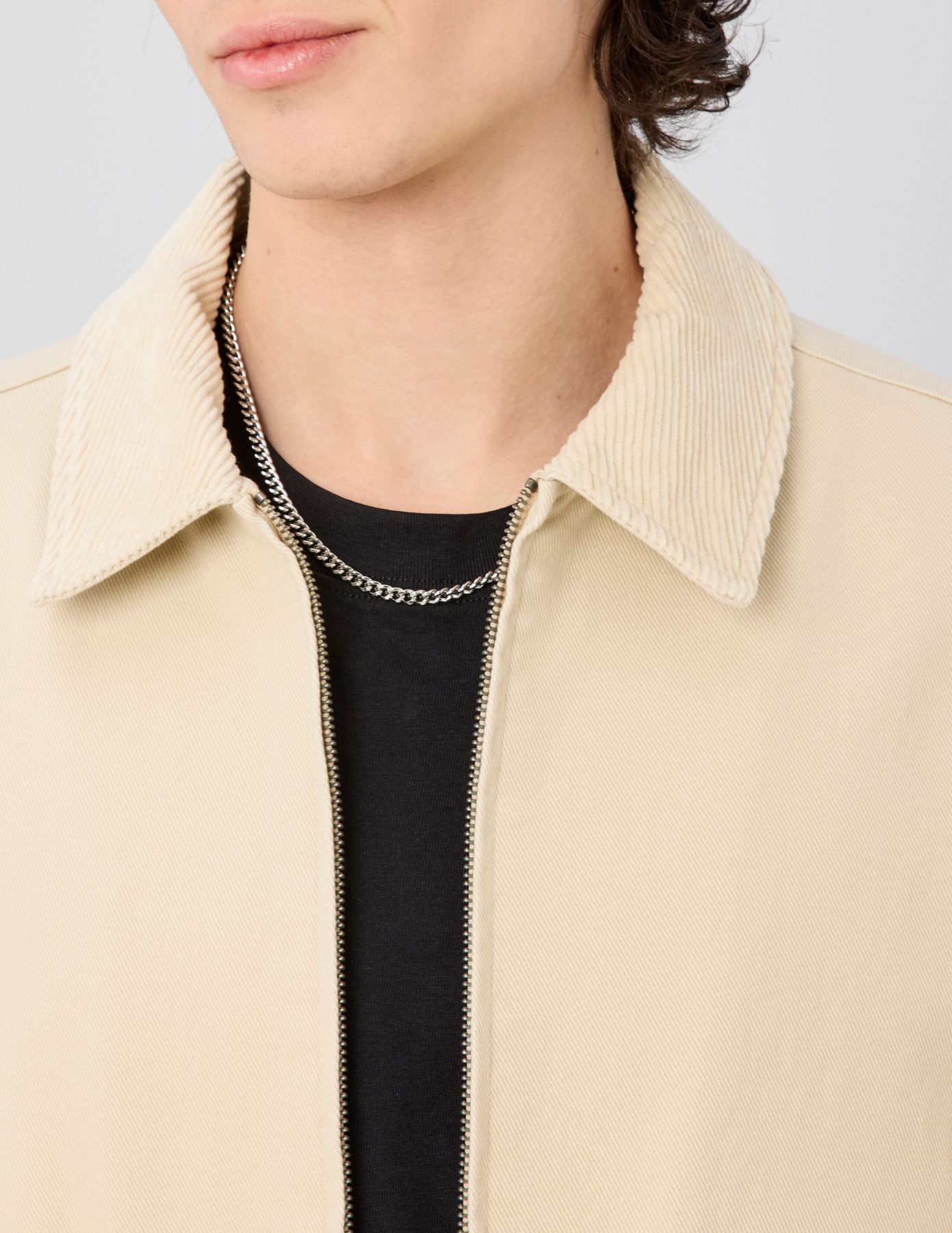 Veste zipp&eacute;e col velours