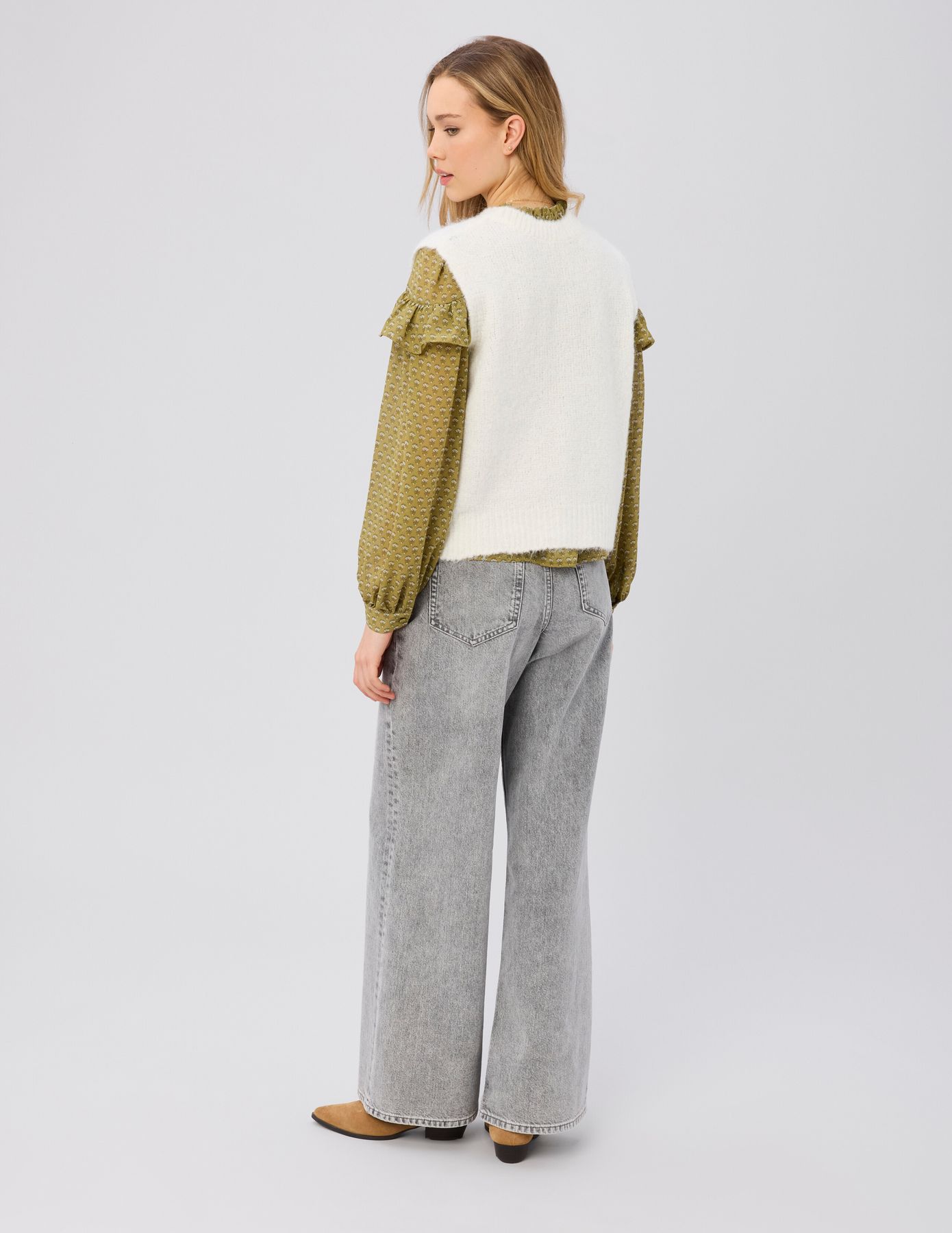 Pull sans manches uni