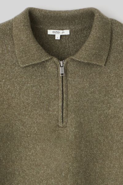 Pull col polo zippé