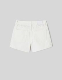 Short denim broderie anglaise