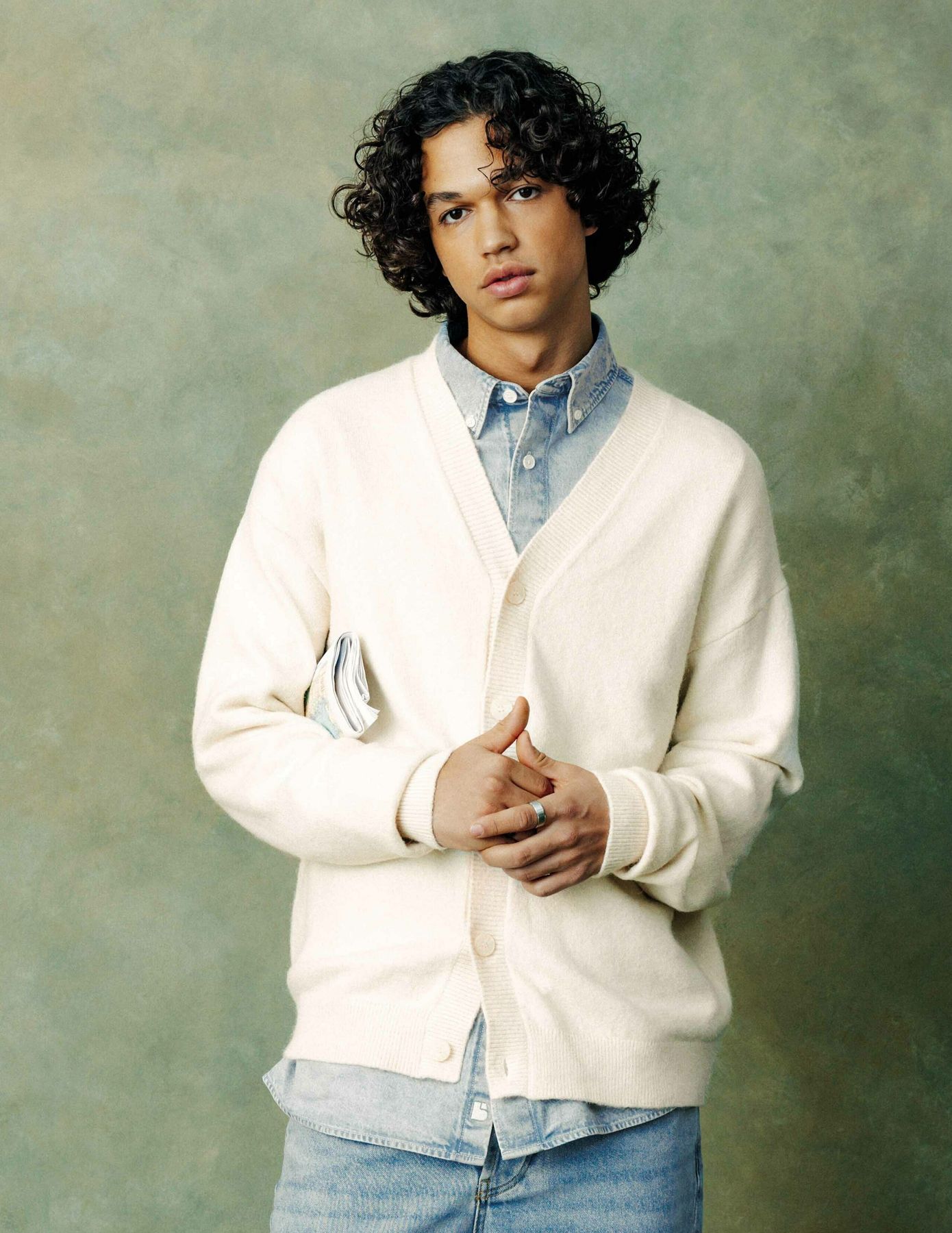 Cardigan col v