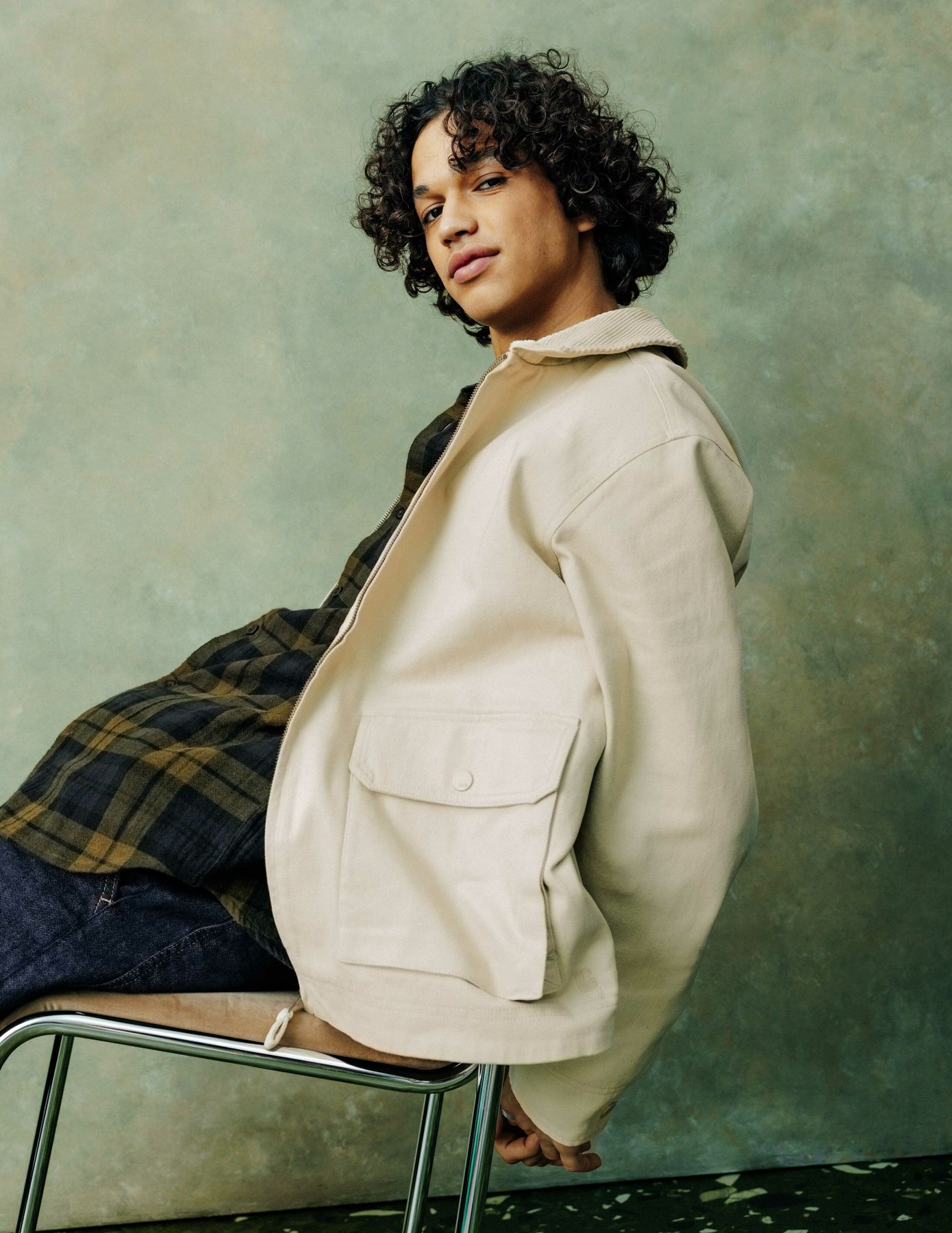 Veste zipp&eacute;e col velours