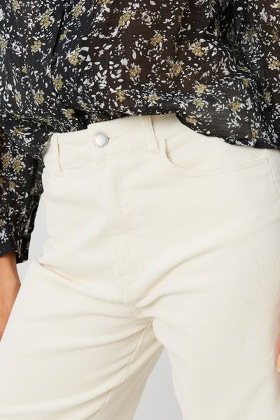 Pantalon straight velours