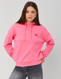 Sweat col capuche broderie poitrine