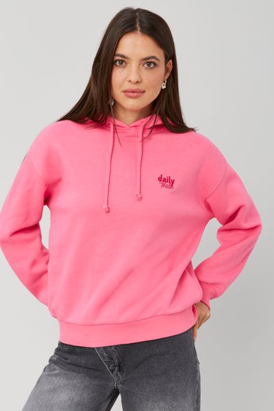 Sweat col capuche broderie poitrine