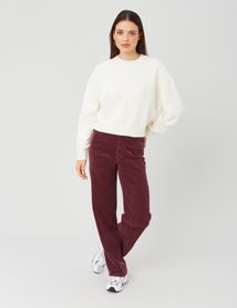 Pantalon straight velours