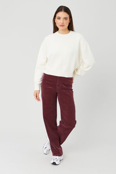 Pantalon straight velours