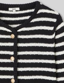 Gilet boutonn&eacute; ray&eacute;