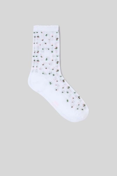 Paire de chaussettes unitaire en pointelle