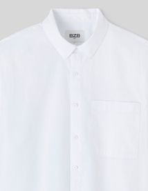 Chemise boxy en popeline de coton biologique