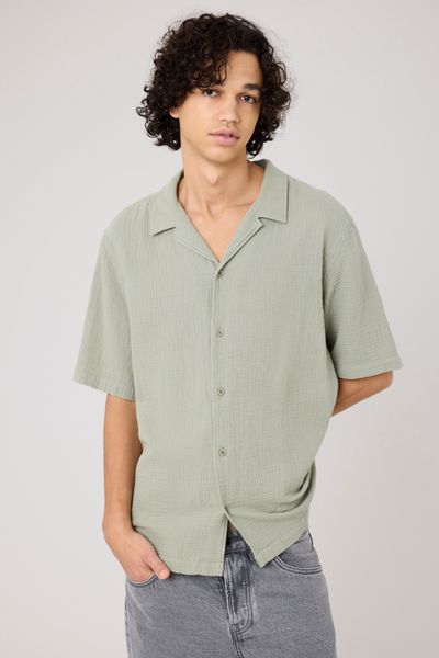 Chemise manches courtes gaze de coton