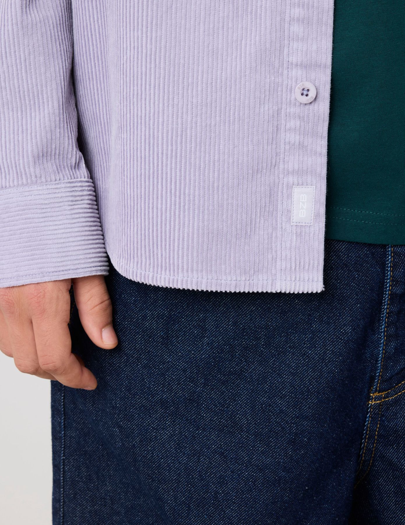 Chemise droite en velours