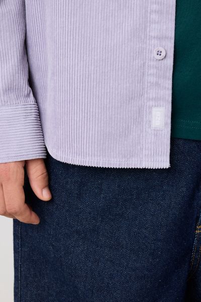 Chemise droite en velours