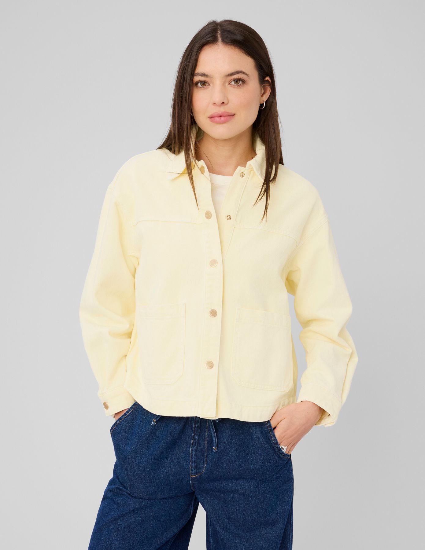 Veste en twill jaune