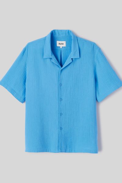 Chemise manches courtes gaze de coton