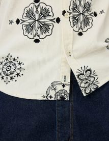 Chemise en velours imprim&eacute;e