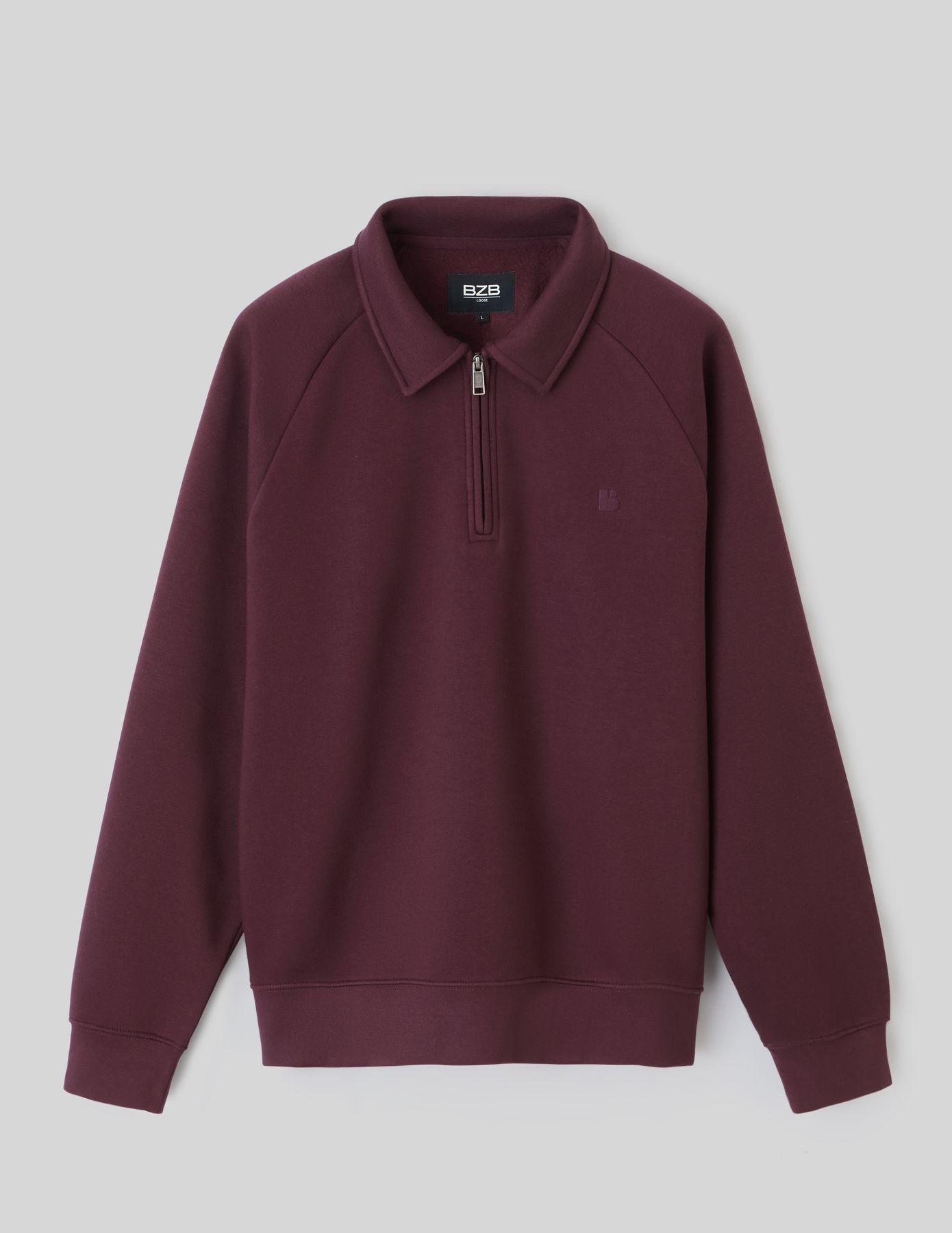 Sweat col polo zippé