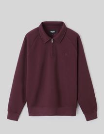 Sweat col polo zippé