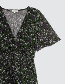 Robe courte imprimée en polyester recyclé