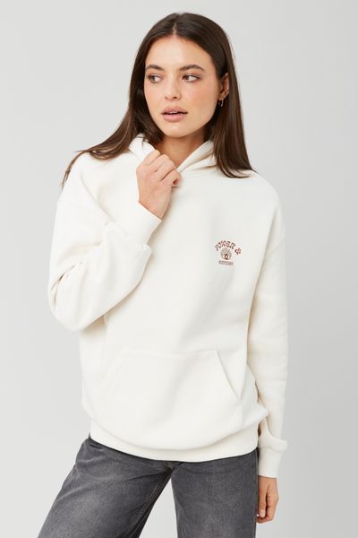 Sweat col capuche imprim&eacute; devant / dos