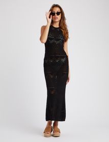 Robe longue crochet