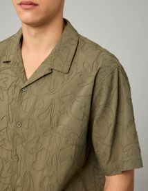 Chemise manches courtes brodée