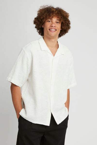 Chemise manches courtes jacquard