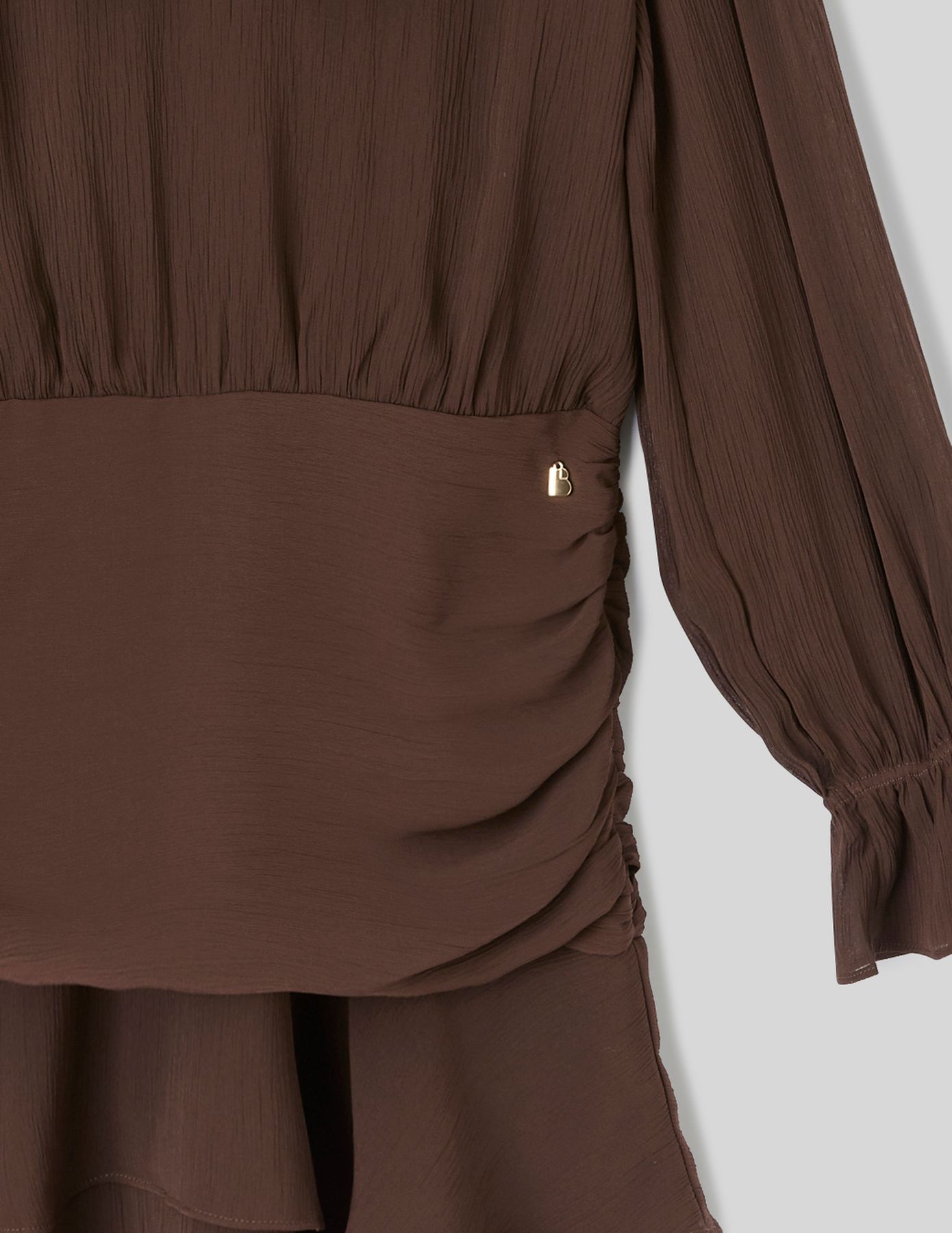 Robe courte &agrave; volants