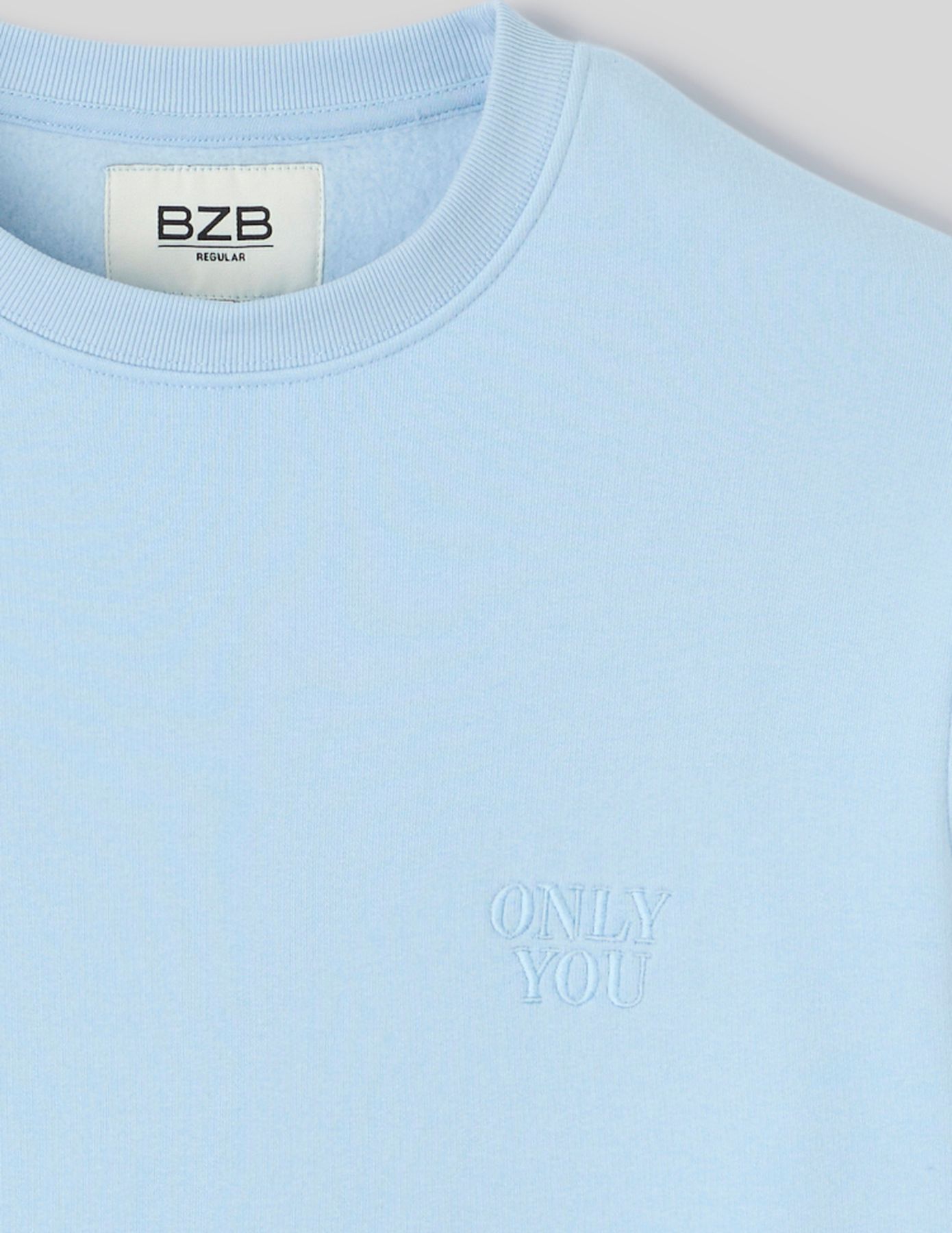 Sweat col rond brodé message