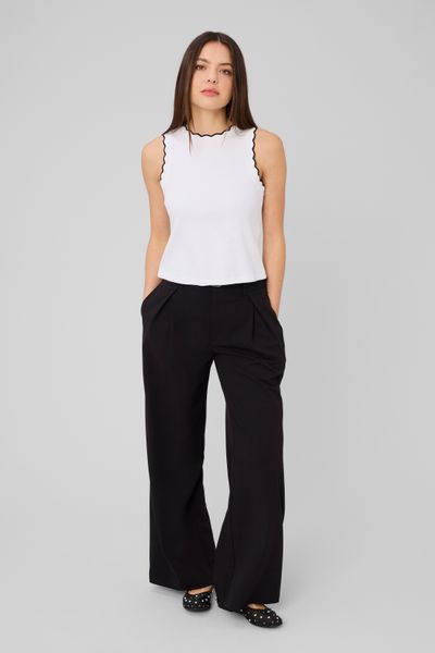 Pantalon large &agrave; pinces