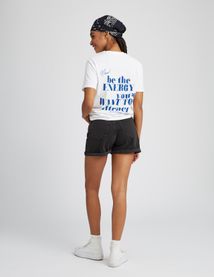 Short en jean mom fit