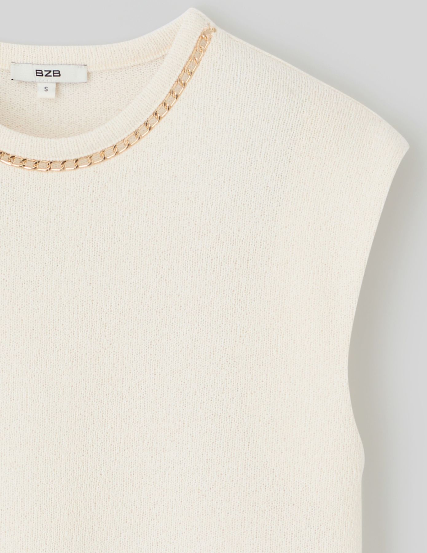 Top sans manches avec détail chaîne